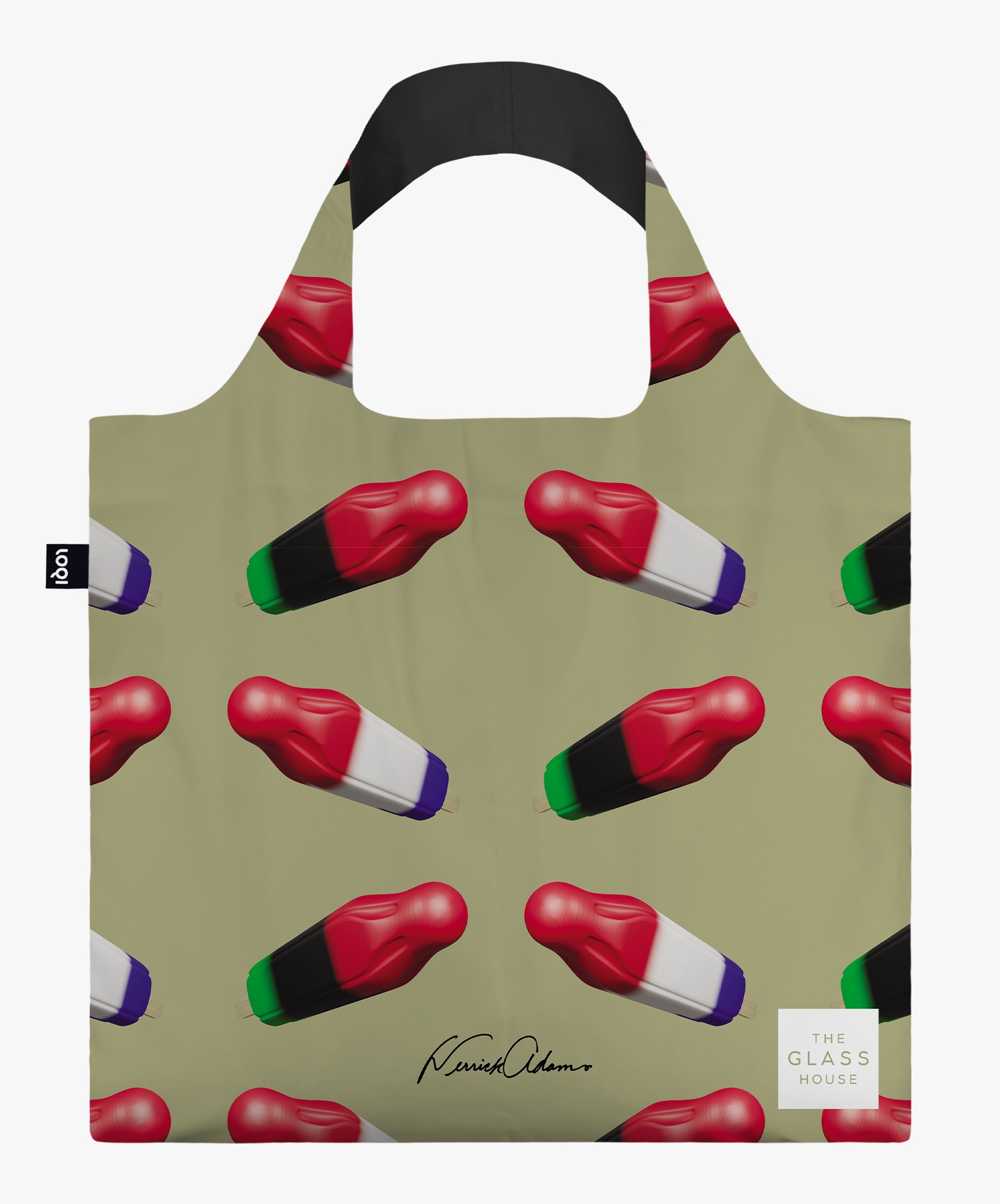 Derrick Adams: LOQI Tote (green) THUMBNAIL