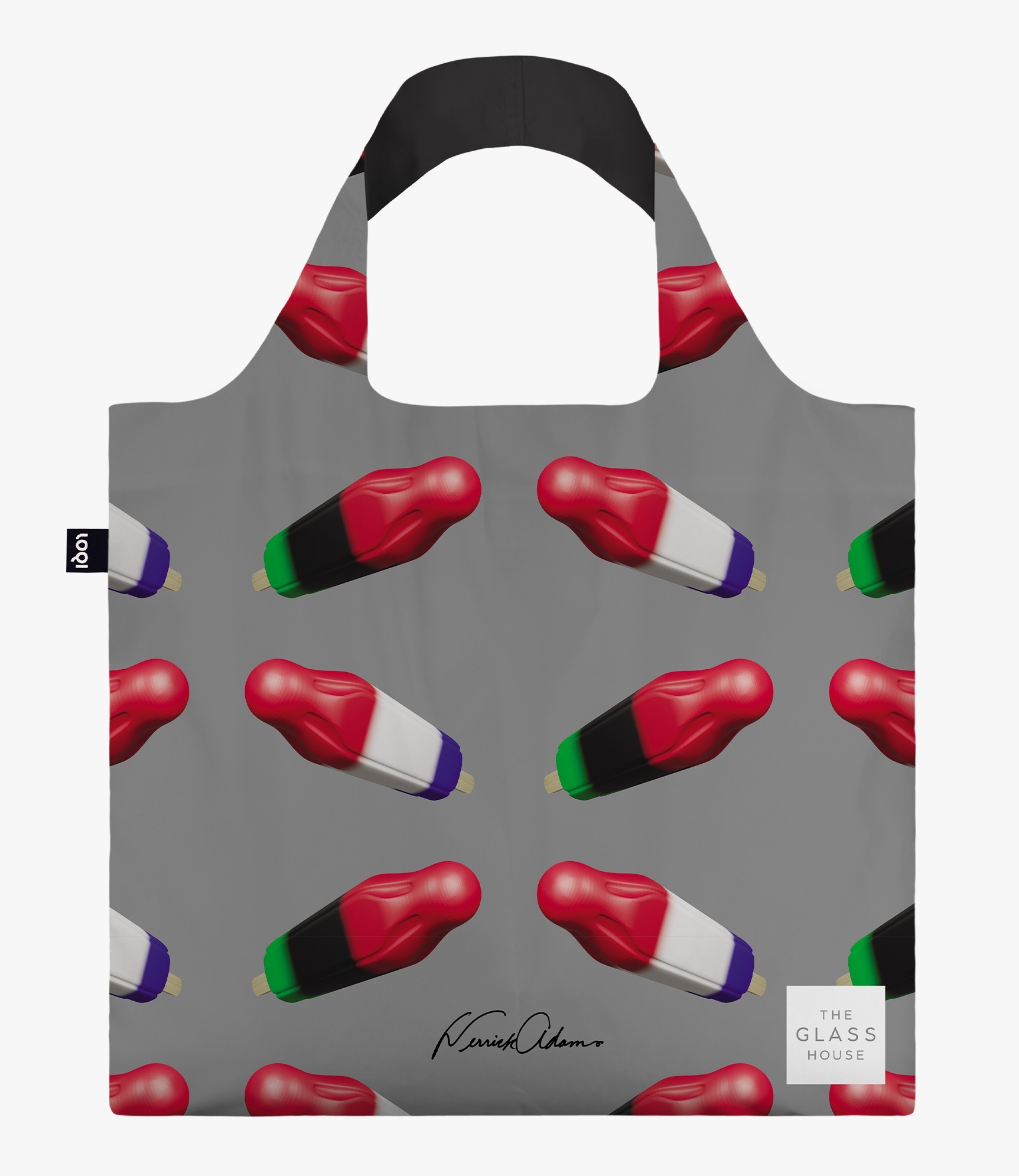 Derrick Adams: LOQI Tote (gray) LARGE