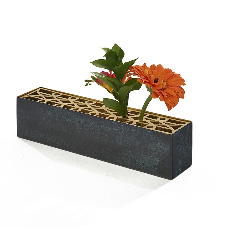 Long Brass Ang Vase by Eva Schildt for Klong MAIN