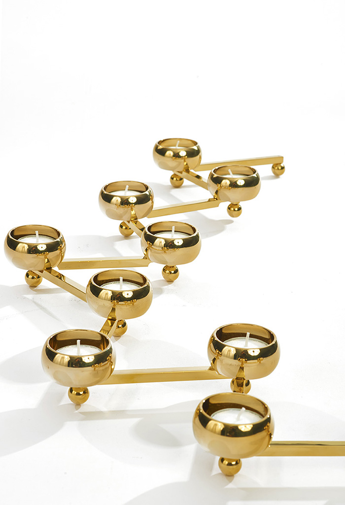 Klong, sweden, eva schildt, constella, candelabra, brass, tea lights, vase MAIN