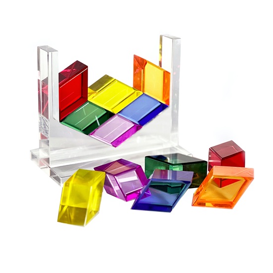 prism art desk object toy acrylic blocks nicolai conetti design interactive cubes game MAIN
