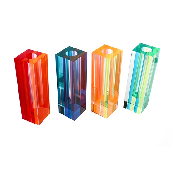 Nicolai Canetti Prism acrylic vases re-issue Canetti design Group THUMBNAIL