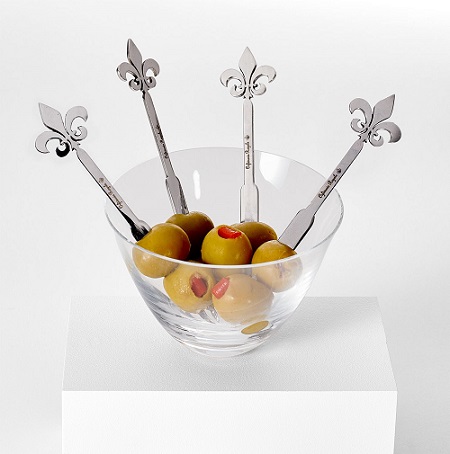 Fleur-di-lis Olive Spades (Set of 4) MAIN